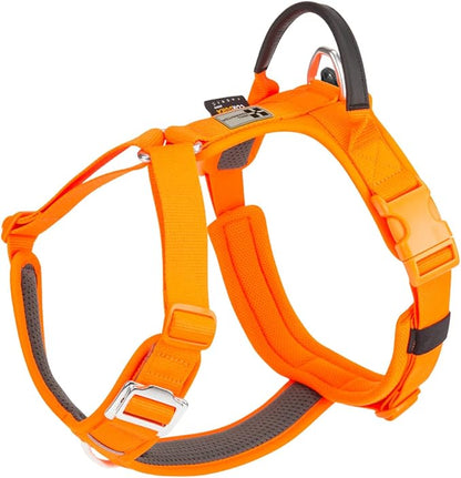 Adjustable Dog Harness with Handle, Padded Comfort,Small, Medium and Large Dogs (Orange, M)