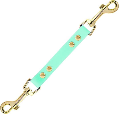 PetBonus Dog Collar Safety Clip, Waterproof Backup Safety Strap for Dog Harness to Prong Collar, Odor Proof Double Ended Clasp Leash Connector for Training Walking (Mint Green)