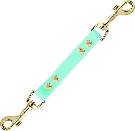 PetBonus Dog Collar Safety Clip, Waterproof Backup Safety Strap for Dog Harness to Prong Collar, Odor Proof Double Ended Clasp Leash Connector for Training Walking (Mint Green)