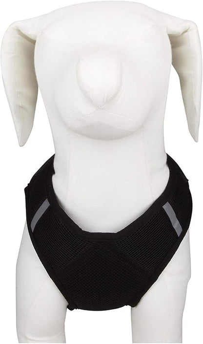 THE WORTHY DOG Step-in Dog Harness for Large Dogs, Comfortable Mesh, Reflective, Strong Hook and Loop Closure, Quick Release Buckle, Black, XXX-Large
