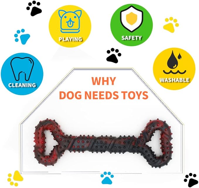 Dog Toys for Aggressive Chewers Large Dog Toys with Convex Design Natural Rubber Tug-of-war Toy for Energetic Dogs Medium Large Dogs Tooth Clean