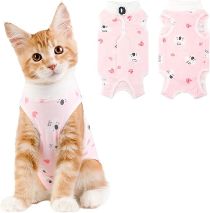 Cat Recovery Suit Female, Breathable Cat Onesie After Surgery Female for Abdominal Wounds or Skin Diseases, Surgery Recovery Suit Kitten Onesie After Spay Wear Anti Licking