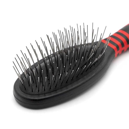 Jeffers Pet Single Sided Pin Brush - Grooming Tool for Dogs, Cats, Small Animals, Pin Brush for Detangling & Nylon Bristles for Smooth Finish, Ergonomic Handle, Perfect for Medium to Long Coats