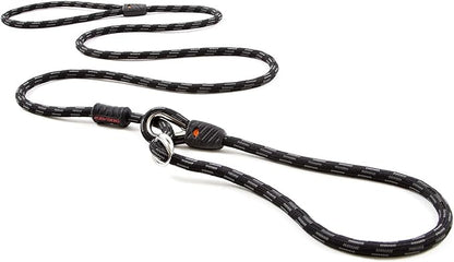 EzyDog Luca Slip Lead Dual Function Heavy Duty Rope Leash for Dogs That Pull Slip Leash & Gentle Lead Head Halter, Medium & Large Dogs (5.5ft x .33', Black)