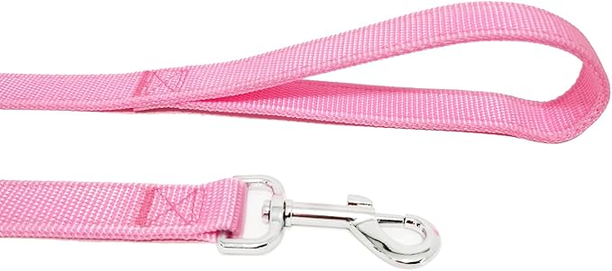 Nylon Dog Leash with 2-Layer, 4 FT/ 6 FT/ 7FT Long, 1 Inch Wide for Medium Large Dogs