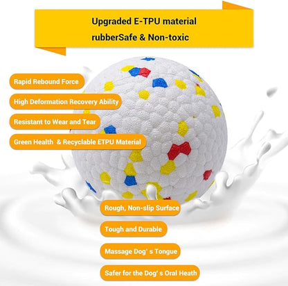 LIEVUIKEN Dog Balls Toys for Aggressive Chewers, Indestructible Durable Bouncy Floating Balls for Dogs to Fetch, Durable Solid Rubber Ball for Training Dog