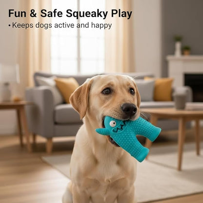 LOS ANDES Squeaky Dog Toys for Medium Small Dogs, Cute Monster Pet Toy, Silicone Toy with Interactive Squeaker to Kill Boring Time