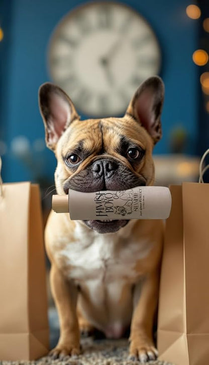 Natural Itch Relief Dog Shampoo – Hypoallergenic & Anti-Itch, Soothes Dry, Sensitive Skin, Oatmeal & Aloe, Lavender Scent, Tear-Free, Safe for Puppies & All Breeds, Made in USA by Hamish&Boyo