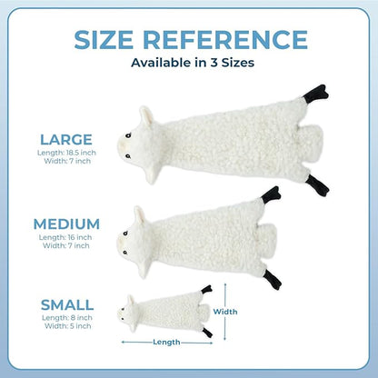 Best Pet Supplies Squeaky Dog Toys with Soft Durable Fabric for Small, Medium and Large Pets Interactive Toy for Indoor Play, Supports Active Biting and Play - Sheep, Cow, Medium