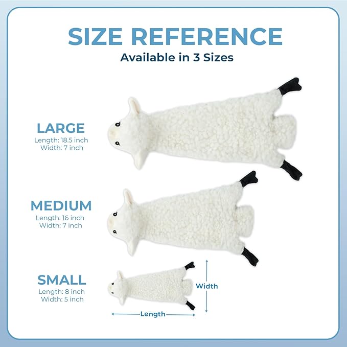 Best Pet Supplies Squeaky Dog Toys with Soft Durable Fabric for Small, Medium and Large Pets Interactive Toy for Indoor Play, Supports Active Biting and Play - Sheep, Cow, size L