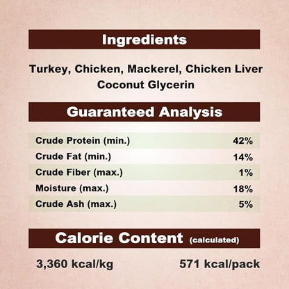 A Freschi srl Healthy Cats Treats, Snacks for Indoor Cats, Omega 3 for Skin and Coat, Training Treats with High Protein, All Natural, Grain Free, Turkey & Chicken & Mackerel, W Shape, 6 oz