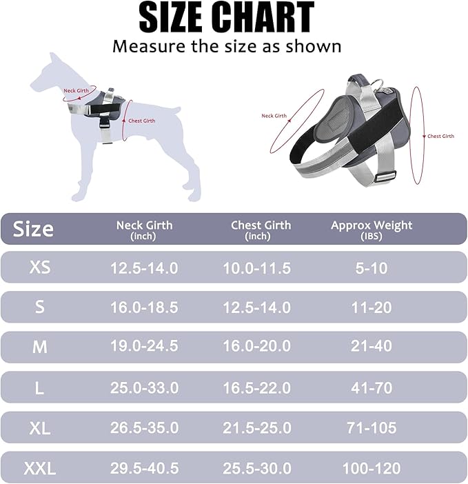 Bolux Dog Harness, No-Pull Reflective Dog Vest, Breathable Adjustable Pet Harness with Handle for Outdoor Walking - No More Pulling, Tugging or Choking (Lavender, X-Small (Pack of 1))