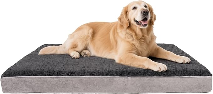 Orthopedic Dog Bed for Medium and Large Dogs - Waterproof Dog Sofa with Removable Washable Cover and Egg Crate Foam Comfort Pet Sleeping Mat, Pet Bed Couch with Zipper and Non-Slip Bottom