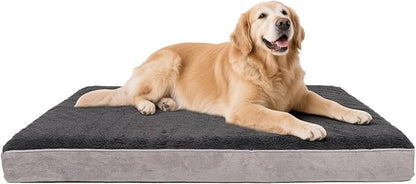 Orthopedic Dog Bed for Medium and Large Dogs - Waterproof Dog Sofa with Removable Washable Cover and Egg Crate Foam Comfort Pet Sleeping Mat, Pet Bed Couch with Zipper and Non-Slip Bottom