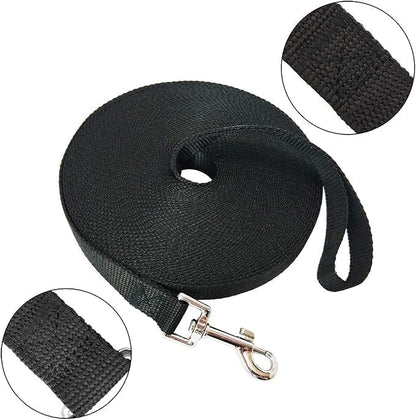 Nylon Training Dog Leash for Small Medium Large Dogs, 15ft 20ft 30ft 50ft 100ft Long Leash Dog/Puppy Lead for Obedience Recall Training, Camping