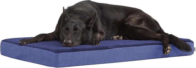 Barkbox Orthopedic Dog Bed | Comfortable Memory Foam Mattress for Joint Relief | Head and Neck Support Waterproof with Non Skid Bottom | Calming Durable Bed with Washable Cover | XL, Navy