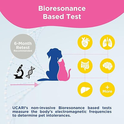 UCARI Pet Sensitivity Test | Screens for 350+ Intolerances | Food & Ingredients Analysis | Painless Home Test Hair Sample Method | Results in 48 Hours | Cats & Dogs