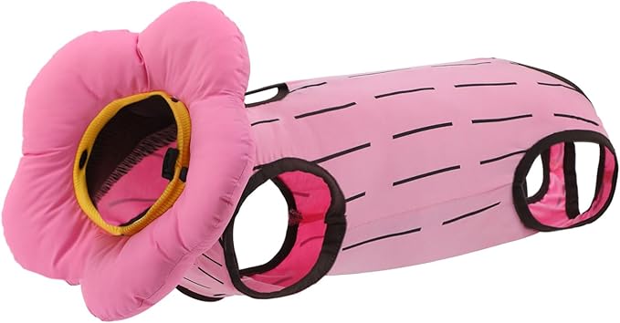 EMUST 2PCS Cat Recovery Suit, Cat Surgery Suit for Abdominal Wounds, Adjustable Flower Neck Cone Collar Soft, Cats Onesie After Surgery for 4-8lb(Pink, M)