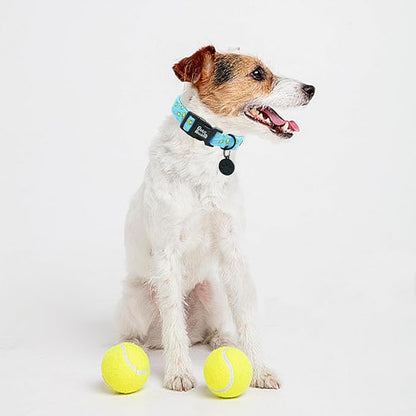 Dog Collar-Tennis Balls Print Adjustable Pet Collars Comfortable Spring Summer Puppy Collar Cute Cotton Durable Collars Gift for Small Dogs