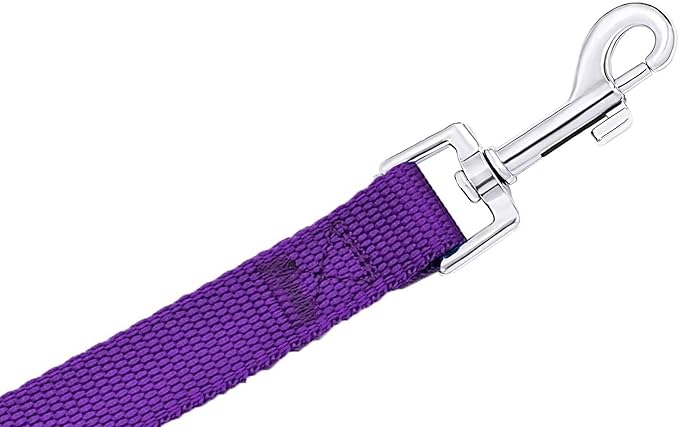 PETGOGO 15ft 20ft 30ft 40ft 50ft Long Dog/Puppy Lead Obedience Recall Training Dog Leashes for Small Medium Dogs Camping, Training, Play, or Backyard (20 FT, Purple)