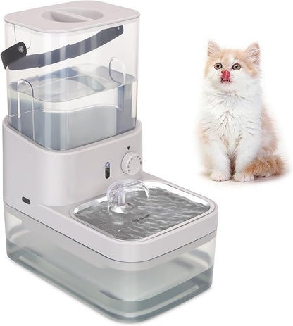 GOYJOY Smart Pet Water Fountain,Filterless Cat Water Fountain No Filter,3L/102oz Ultra Silent Cat Fountain, Separation Design
