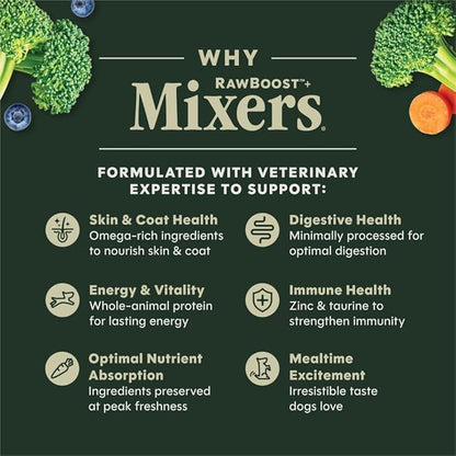 Instinct Raw Boost Mixers, Freeze Dried Dog Food Topper, Grain Free Recipe - All Natural Beef, 6 oz. Bag