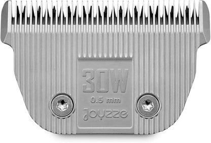 JOYZZE Raptor/Falcon Series A Wide Blade - Professional Grade Dog Clipper Grooming Blades, Detachable, Replacement - Stainless Steel, Coated Ceramic (A Series #30W)