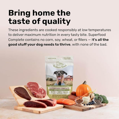 BADLANDS RANCH by Katherine Heigl – Superfood Complete Air-Dried Beef Dog Food – High Protein with Superfoods for Daily Wellness & Consistent Nutrition – 64 oz (Pack of 2)