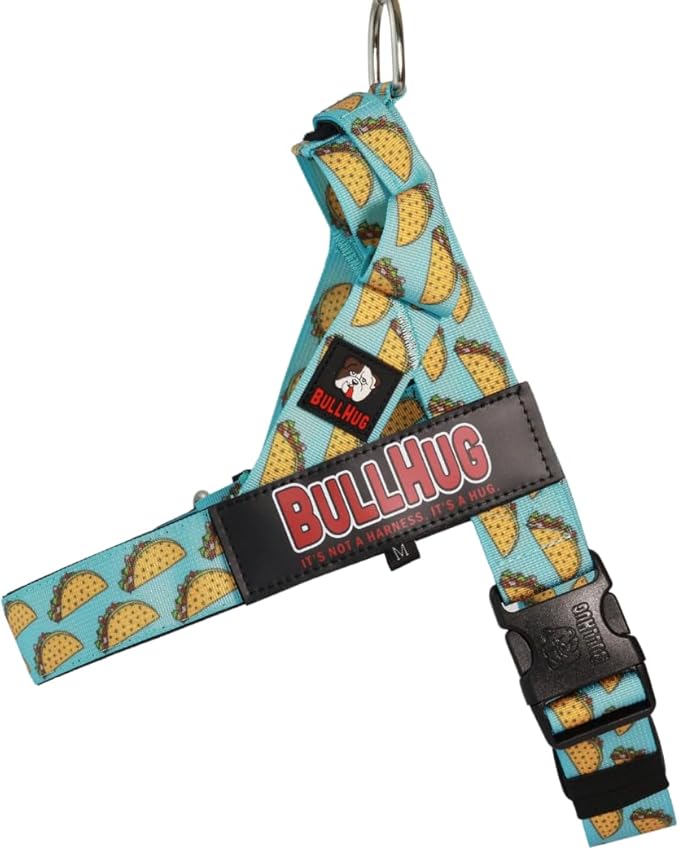BULLHUG Adjustable Dog Harness– No Pull, No Choke – for English Bulldogs, French Bulldogs, Pugs & Broad-Chested Breeds – Easy, Safe Walks (Taco, XL)