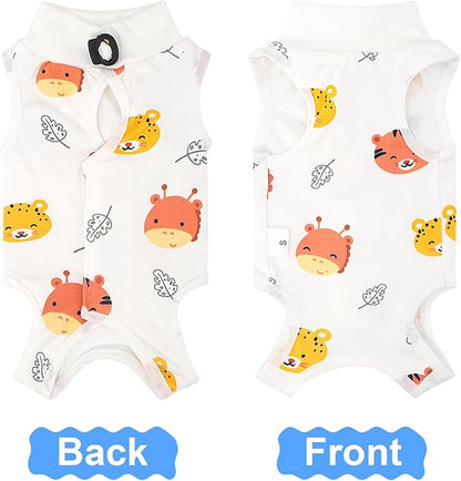 Cat Recovery Suit Female, Breathable Cat Onesie After Surgery Female for Abdominal Wounds or Skin Diseases, Surgery Recovery Suit Kitten Onesie After Spay Wear Anti Licking