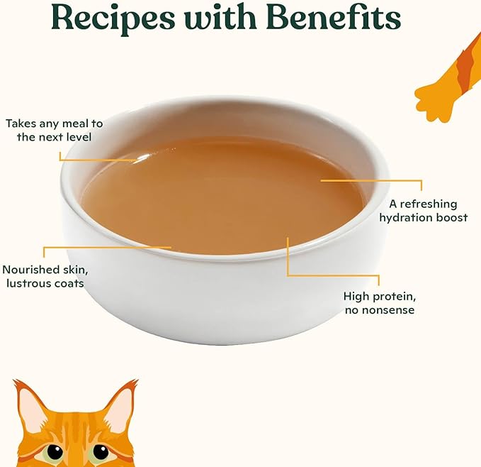 Made by Nacho Bone Broth Cat Food Topper for Hydration and Picky Eaters - Add Protein and Flavor to Your Dry Cat Food – Supports Optimal Nutrition, Digestion, Skin & Coat 11 oz. (Pack of 4), Turkey