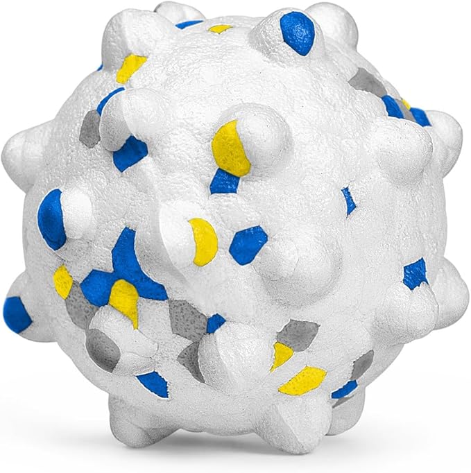 Moonorange 1.96'' Dog Balls for Dogs Aggressive Chewers Indestructible Tennis Durable Bouncy Interactive Dog Toy Balls for Fetch Game Floating Training(White Small)