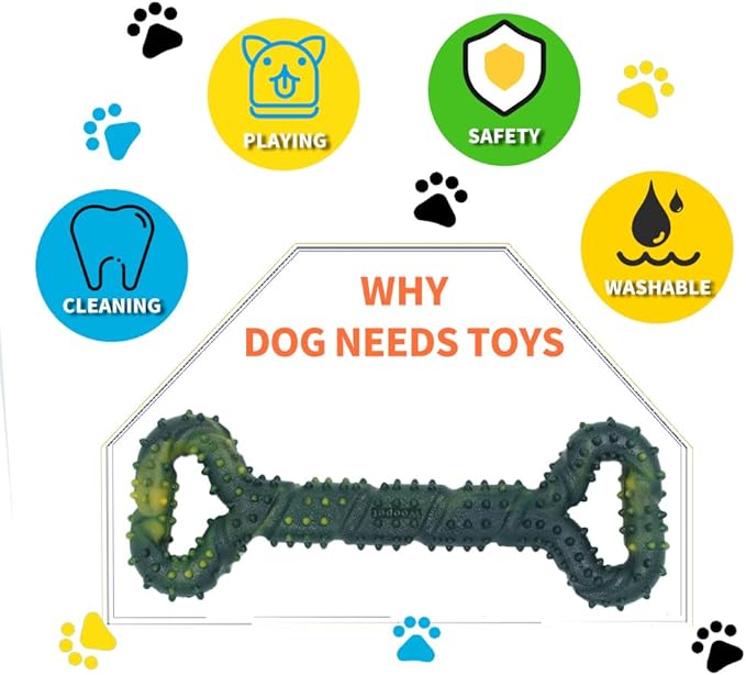 Dog Toys for Aggressive Chewers Large Dog Toys with Convex Design Natural Rubber Tug-of-war Toy for Energetic Dogs Medium Large Dogs Tooth Clean
