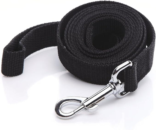 Nylon Dog Leash 12 Feet Long, Walking Training Dog Leashes for Medium Large Dogs(1" X 12 ft, Black)