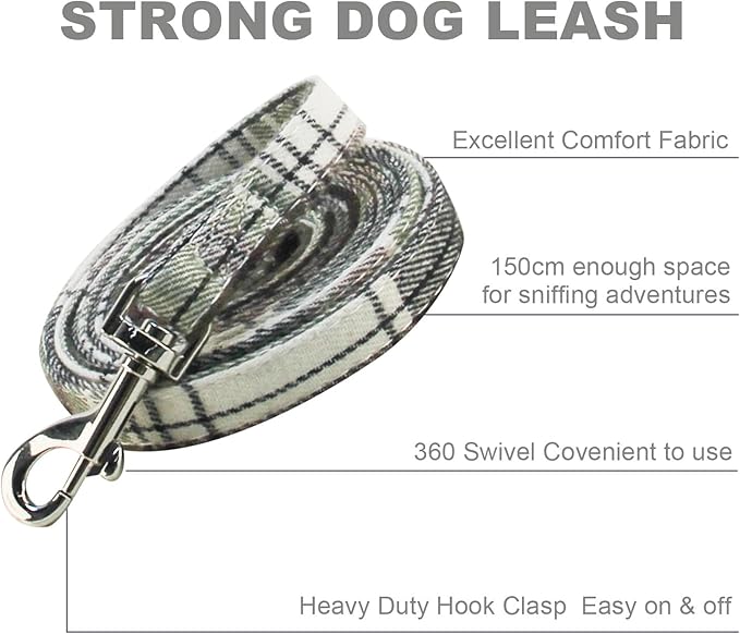SuperBuddy Dog Collar and Leash,Breathable Adjustable Dog Collar-Safe Buckle-Collars for Small Medium Large Pet