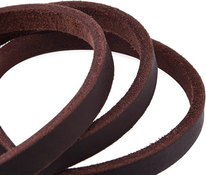 Dog Leash, 4ft 5ft 6ft Geniune Leather Dog Leash for Small Dogs, Dog Training Walking Running Brown