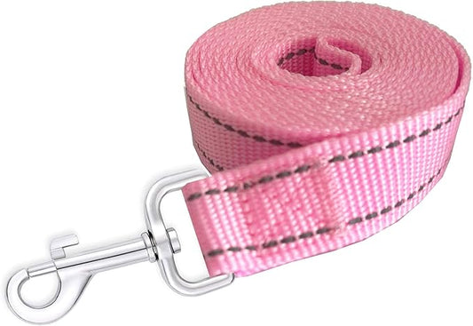 Reflective Dog Leash 4Ft /5 Foot /6 Feet Long, 1 Inch Wide, for Small and Medium Dogs