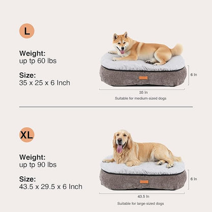 Wagsage Ultra-Luxury Dog Bed, Comes with Two Kinds of Removable Cushions, Warm in Winter and Cool in Summer, Wear-Resistant and Tear-Resistant Supportive Pet Sofa with Non-Slip Bottom, 43inch