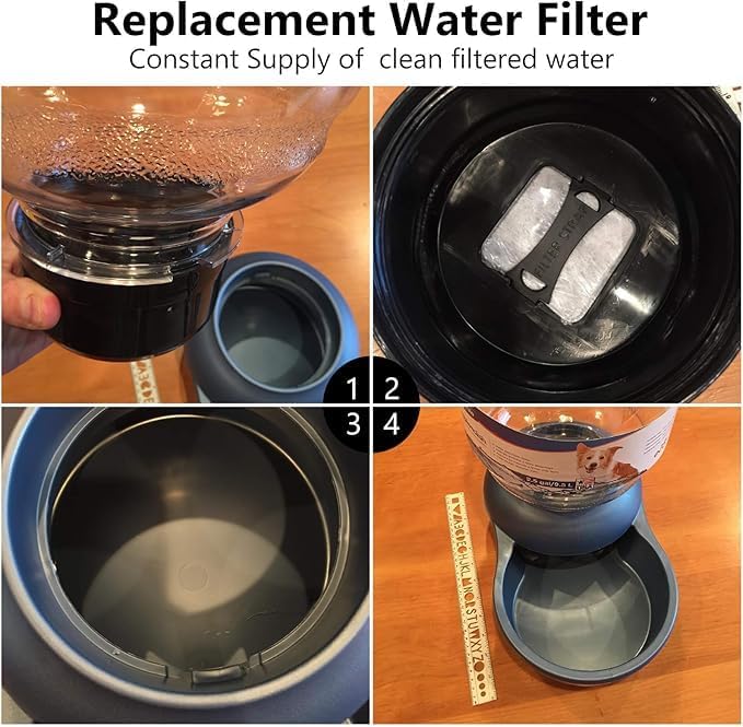MyfatBOSS Dog Water Bowl Filter Replacement Compatible with Petmate Replendish Mason Gravity Water Bowl for Dogs, Automatic Dispenser Filter, Cat Water Filter for Pet Gravity Waterer Bowls-12pack