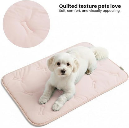 Dormora Cooling Pet Mat – 35x23 Dog or Cat Cool & Comfy, Soft Breathable Self-Cooling Pad, Pet-Safe, Durable, Perfect for Hot Weather, Naps, Crates, Cars, Couch, Washable & Easy to Take Anywhere, Pink
