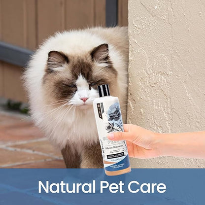 Gou Gou Pets Holistic Natural Derived Allergy Pet Shampoo: Veterinarian Recommended: Soothing Skin Allergies and Skin Issues for Dogs, Cats and Horses - Made in USA - 16 oz