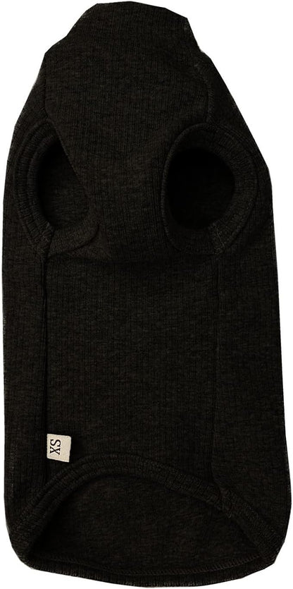 Sphynx Hairless Cats Shirt Cotton Cat Turtleneck Sweater Pullover Kitten T-Shirts with Sleeves Cat Pajamas Jumpsuit for Sphynx Cornish Rex, Devon Rex, Peterbald (X-Small (Pack of 1), Black)