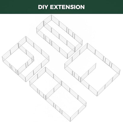 FXW Homeplus Unleashed Indoor Dog Playpen - Stress-Free and Safe Play, Heavy Duty 24 Inch 16 Panels with Connectors (Pack of 2) for Puppy and Small Dogs, White│Patented