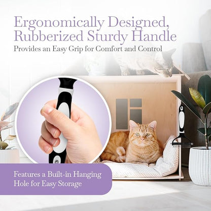 Fuller Brush Pet Dematting Comb – Stainless Steel Blades Remove Tangles, Knots & Mats – Safe for Dogs & Cats with Sensitive Skin – Comfortable Grip, Easy Grooming Tool