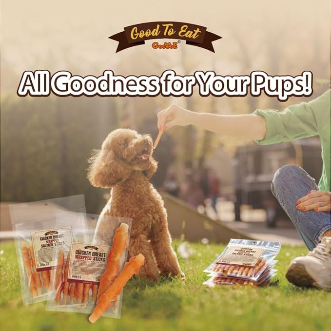 Gootoe Chicken Breast Wrapped Sticks 6oz, All Natural, Grain-Free, Low Fat, Premium Training Chews, Healthy & Easily Digestible