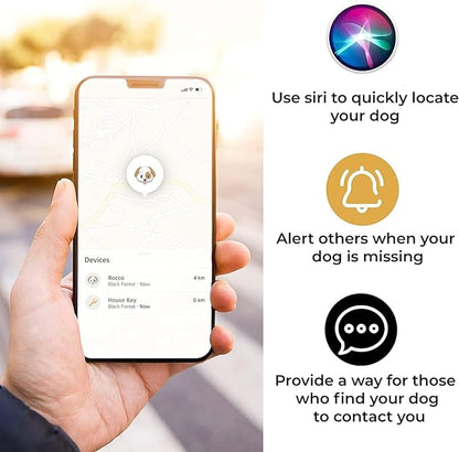 Pup Culture IP68 Waterproof AirTag Dog Collar Holder | 2.5X Stronger Than Competitors - Track Your Pet Using Apple AirTag Technology Without a Subscription | Dustproof - Doesn’t Hurt Your Collar
