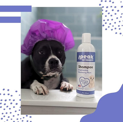 Speak Pet Products Brightening Dog Shampoo, Blueberry Plum, 17 Ounces