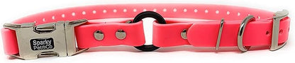 Sparky Pet Co - Zeus ECollar Replacement Strap - Bungee Loop Dog Collar - Waterproof Biothane - Adjustable - Double Buckle - Quick Snap Metal Clasp - for Invisible Fence Systems 1"x 30" (Neon Pink)