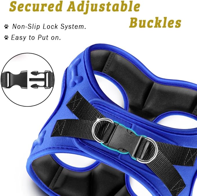 Comfort Fit Dog Harness Soft Padded No Pull Harness with Adjustable Buckles for Small Medium Large Dogs Step in Pet Vest with Easy Control Handle for Walking Jogging Running Training Dogs & Puppies