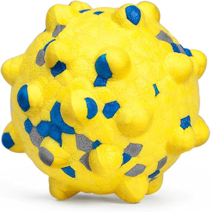 Moonorange 1.96'' Dog Balls for Dogs Aggressive Chewers Indestructible Tennis Durable Bouncy Interactive Dog Toy Balls for Fetch Game Floating Training(Yellow Small)